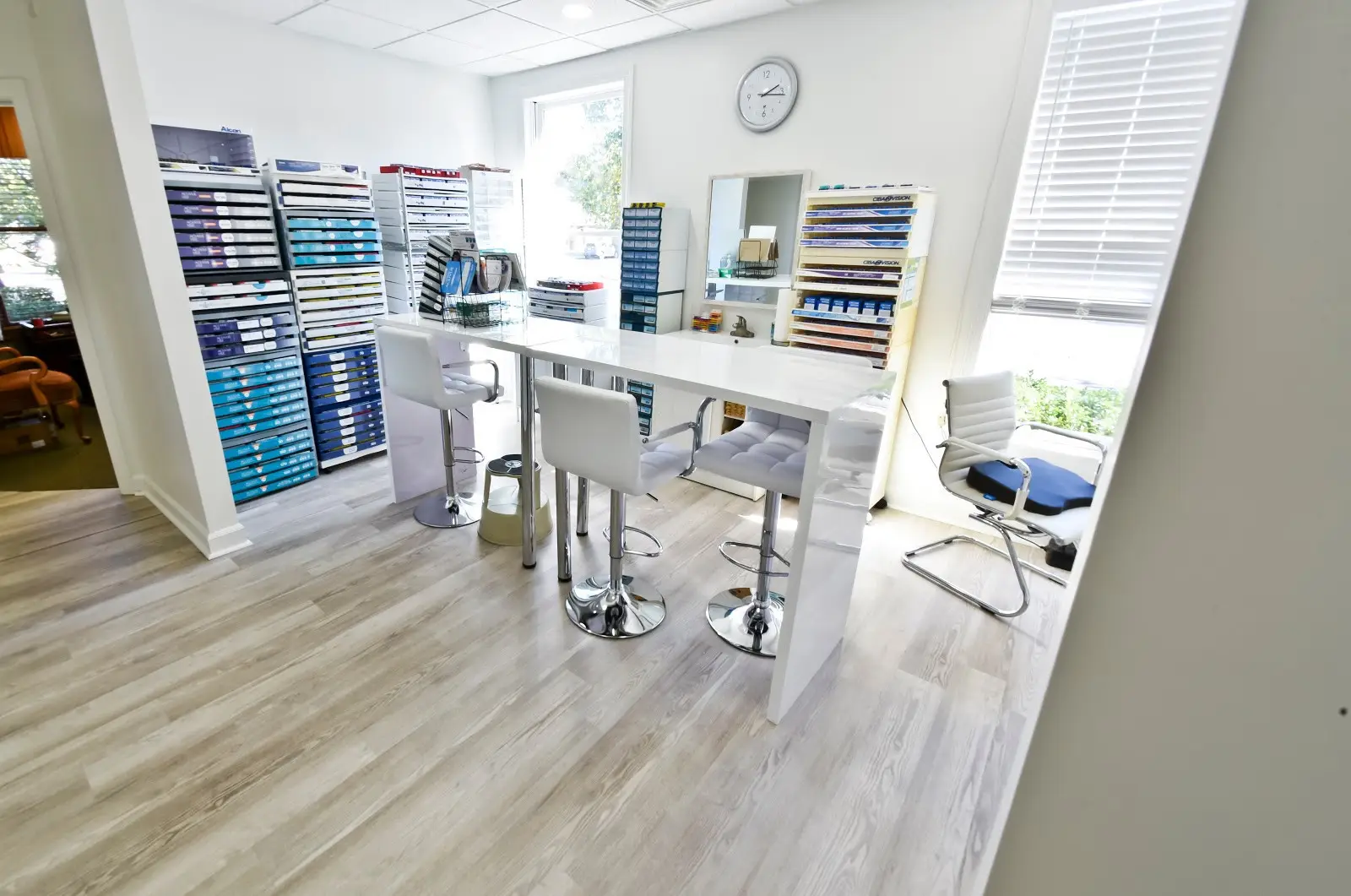 Orgain Family Vision contact lenses station at 131 Indian Lake Road.