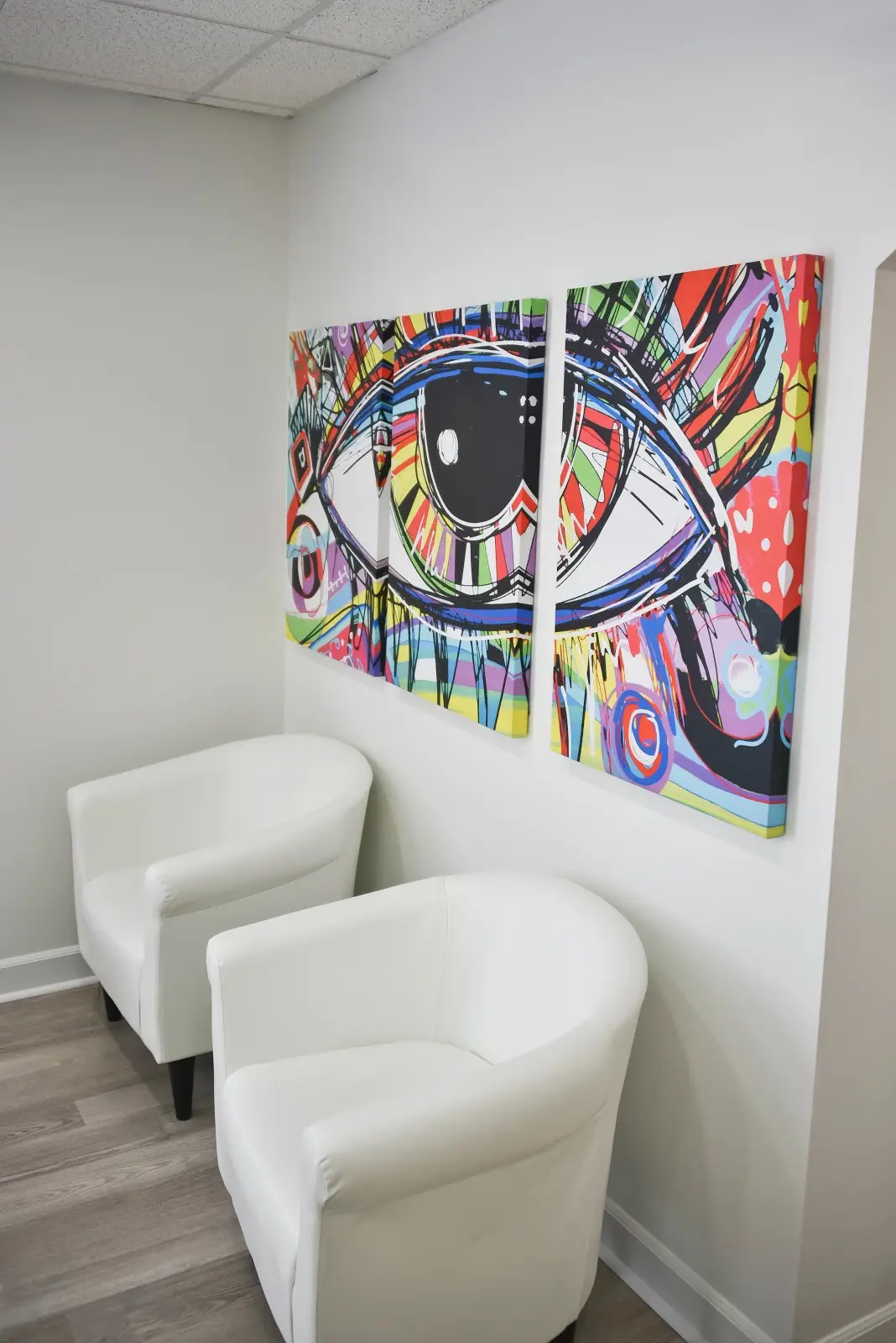 Orgain Family Vision waiting room at 131 Indian Lake Road.