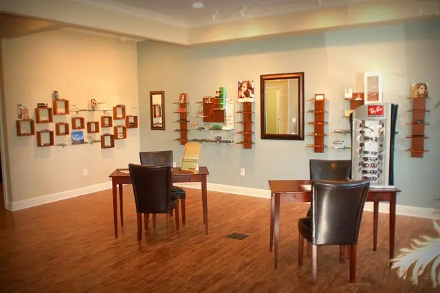 Anderson Eye Care eyewear displays.