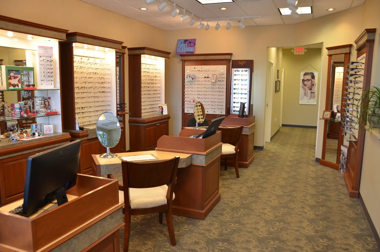 Primary EyeCare - Spring Hill eyewear display.