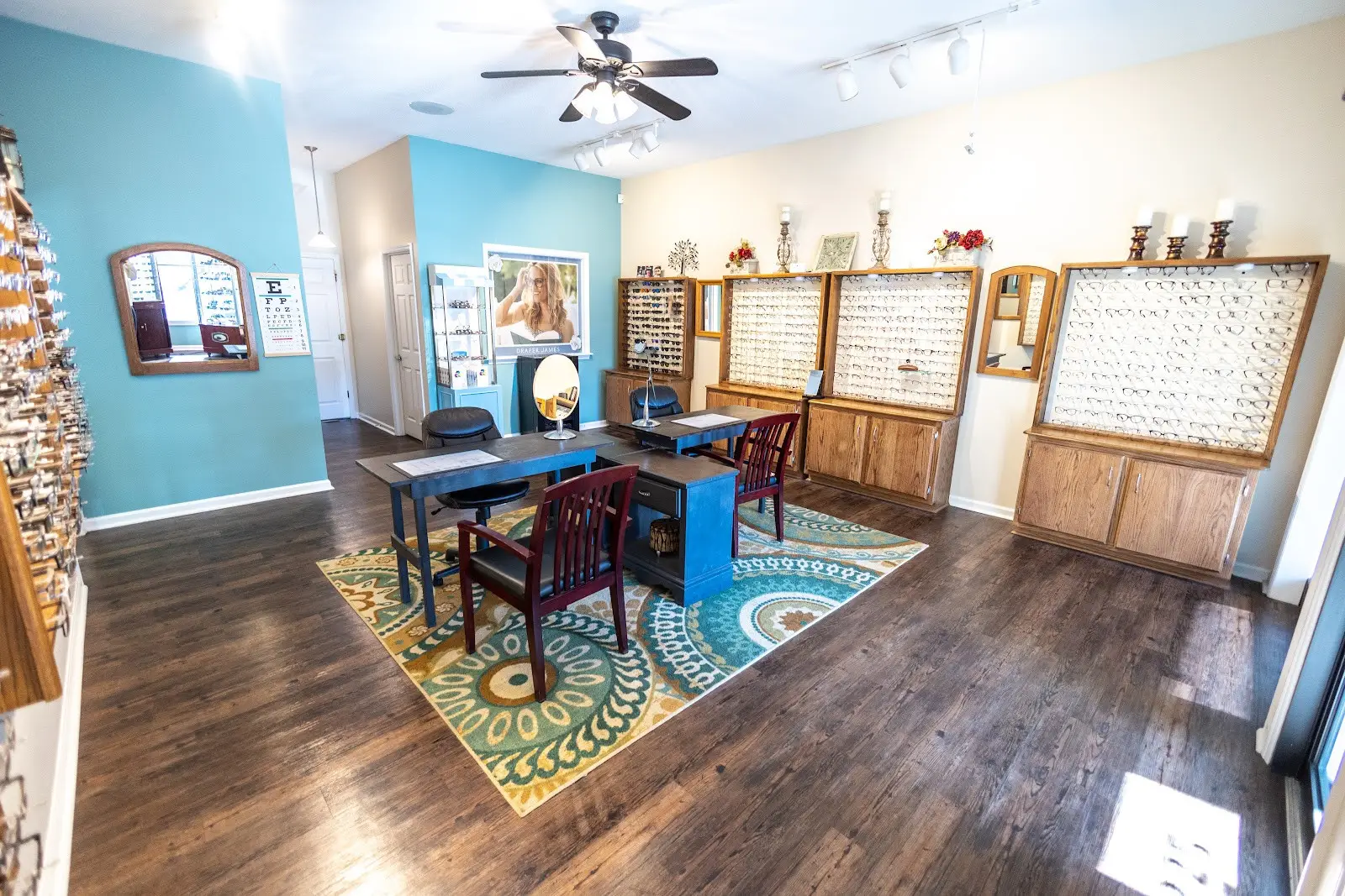 Primary EyeCare - Columbia eyewear display.