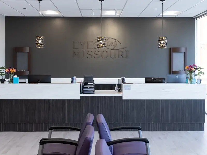 Front desk at Eyes on Missouri Jefferson City