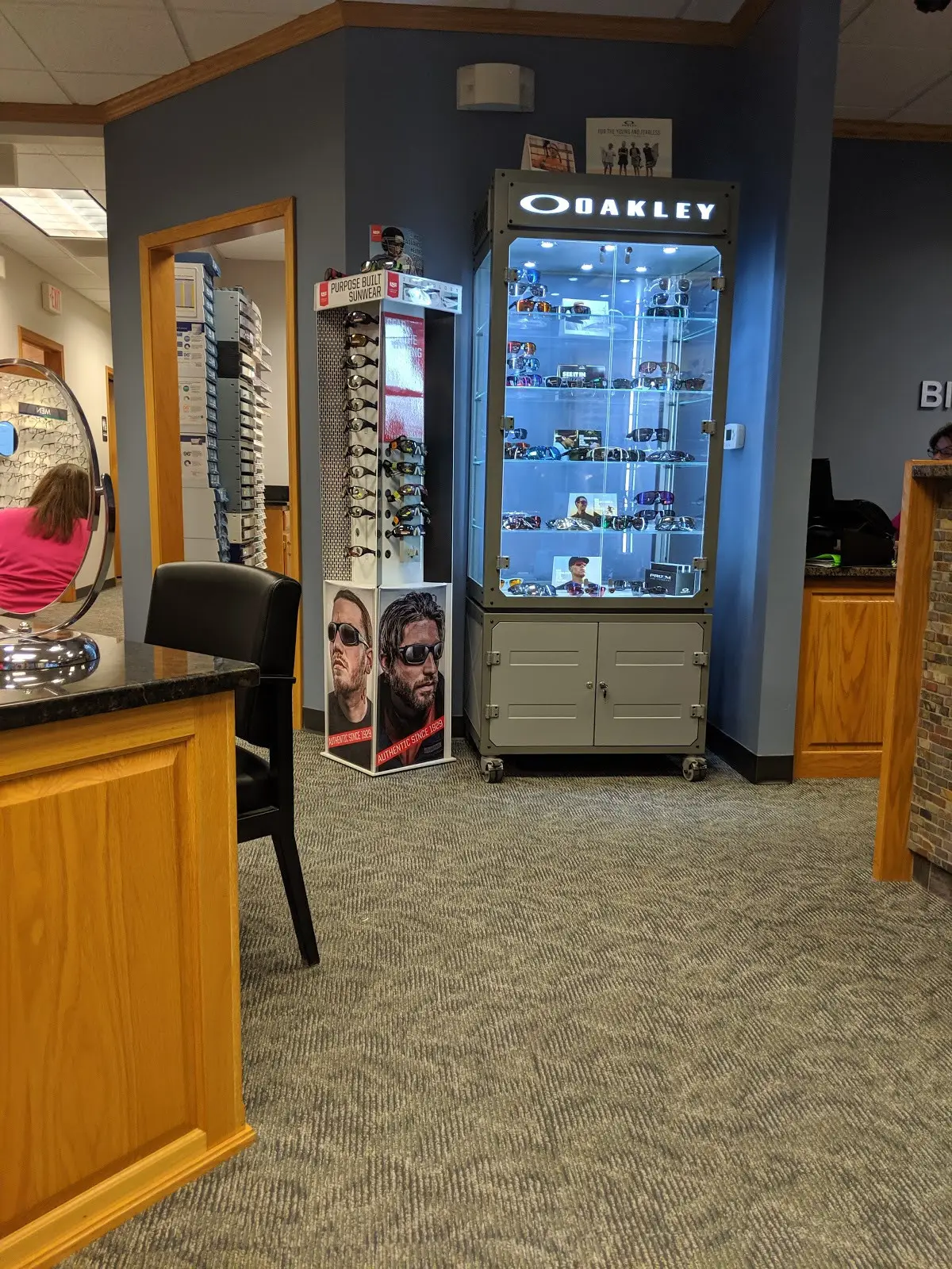 Blue Springs Optical Oakley Cabinet