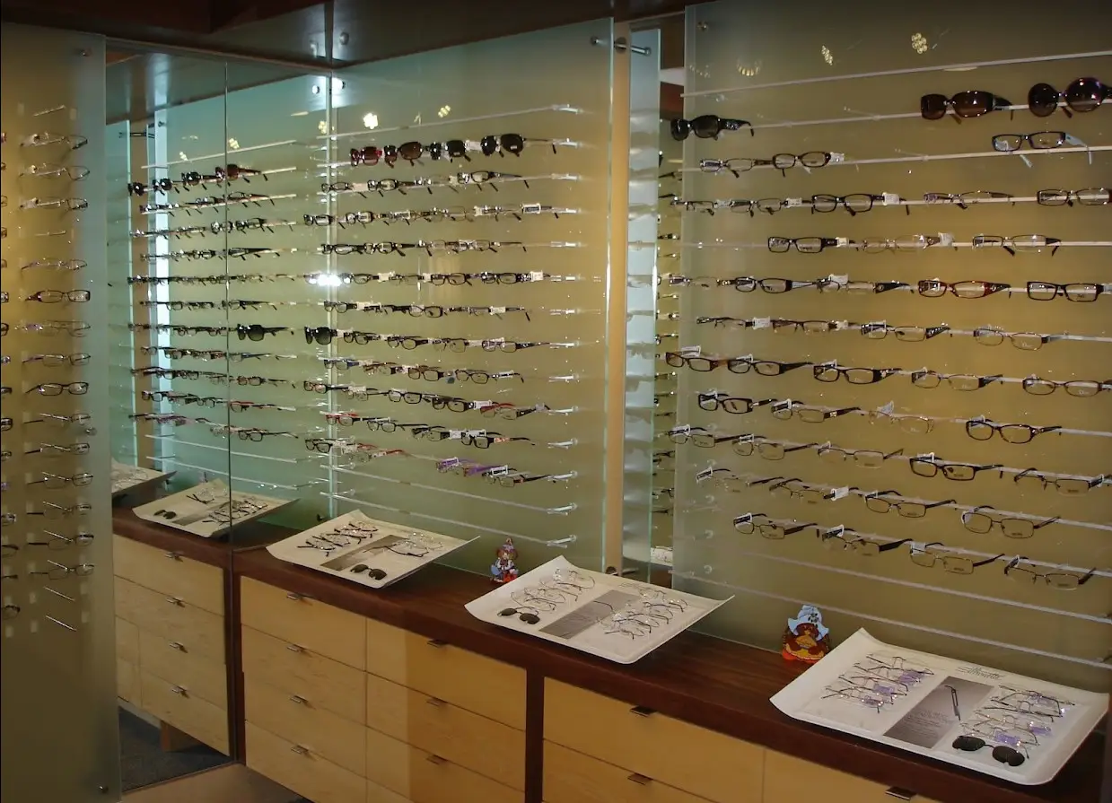 Family Eyecare Clinic - Painesville eyeglasses display at 77 Normandy Drive OH.