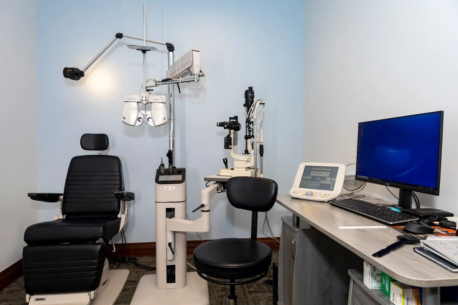 Perigo Family EyeCare eye exam room.