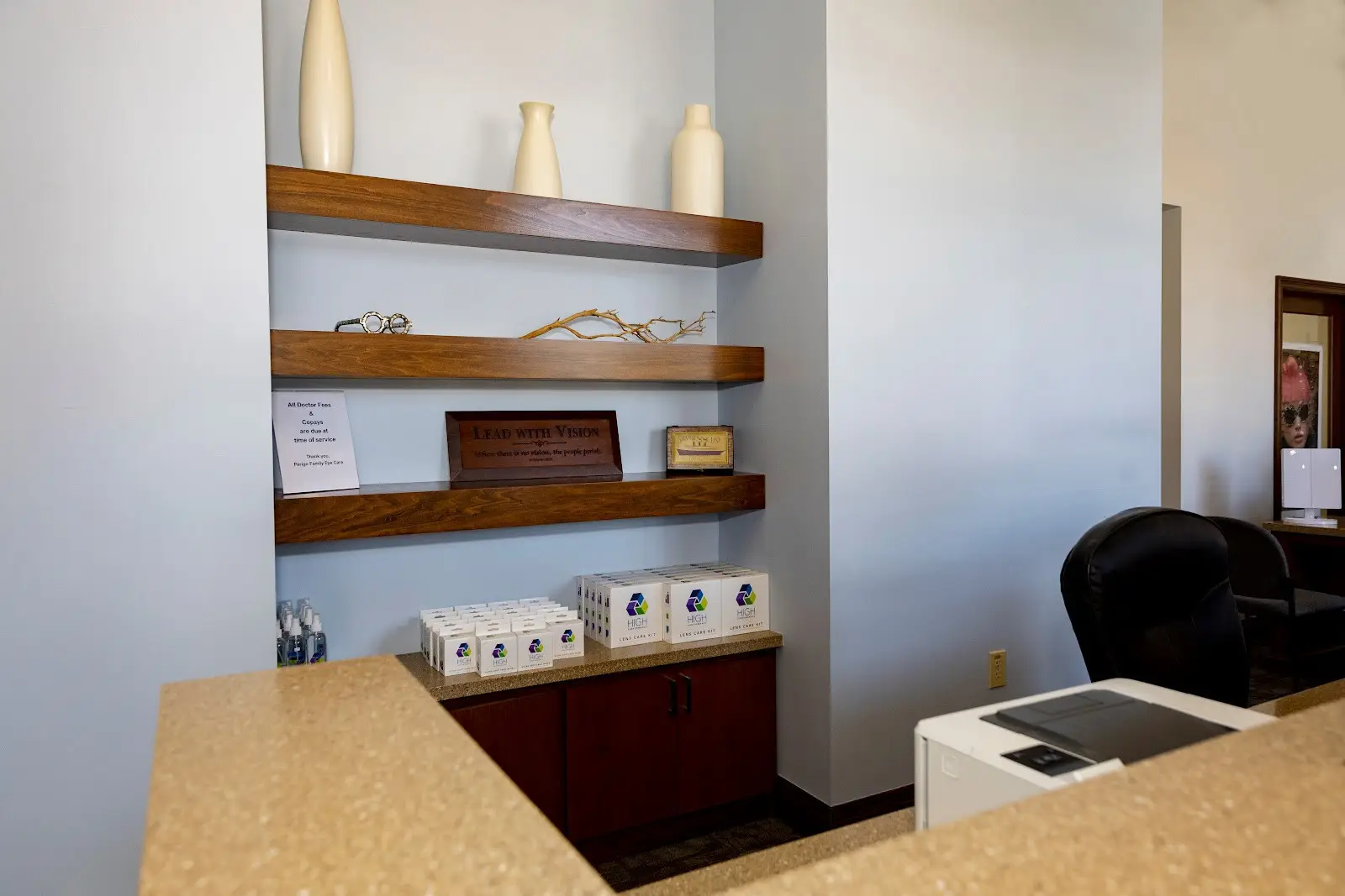 Perigo Family EyeCare front desk.