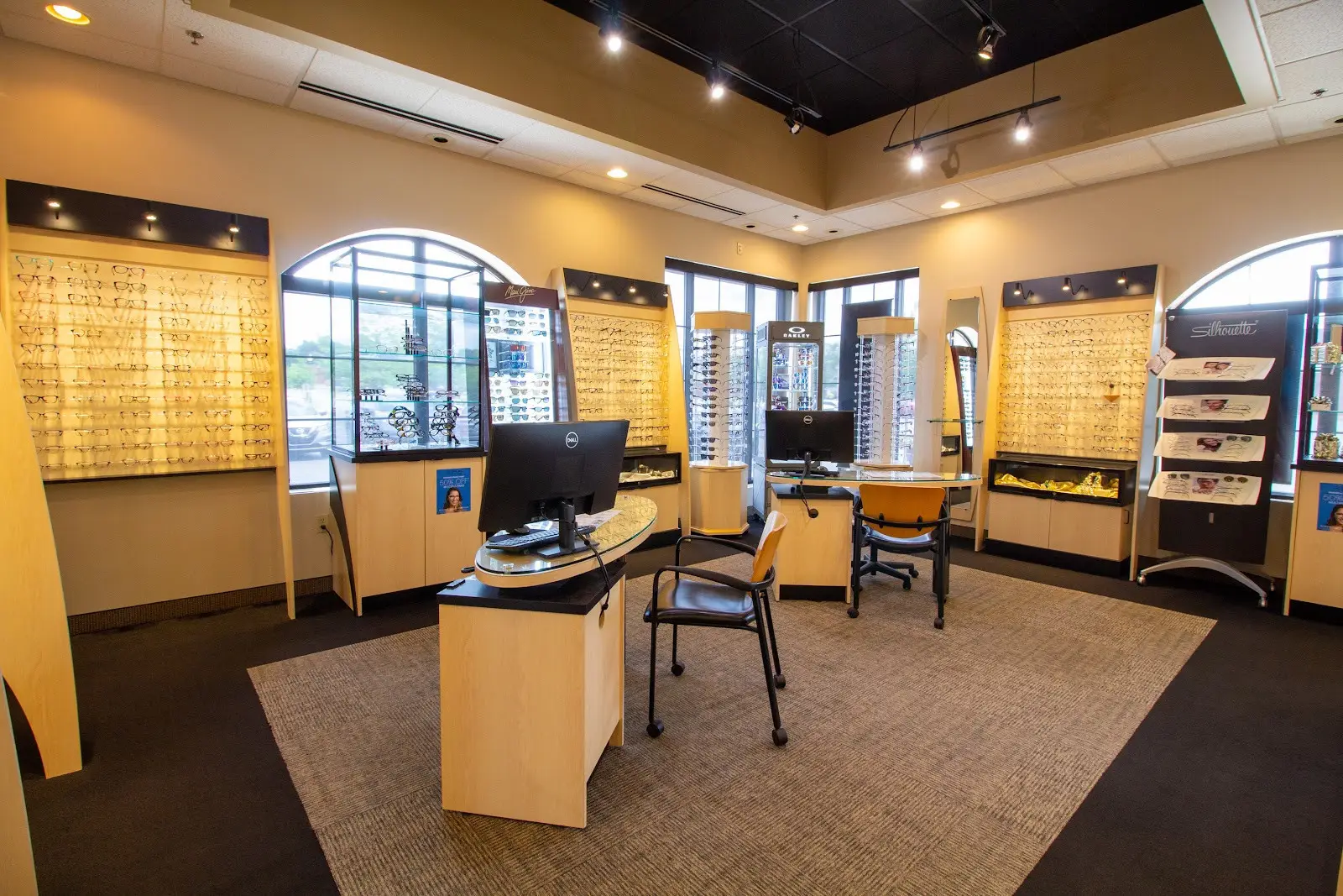 Eyewear display at Washington Square EyeCare, 1981 East Maple Street