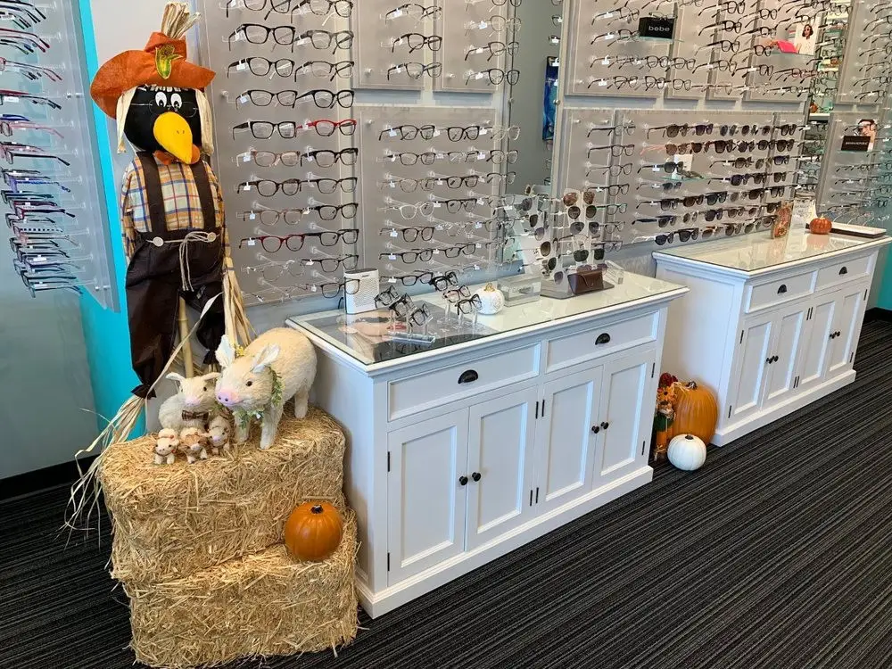 Eyeglasses display at Heller Eyecare.