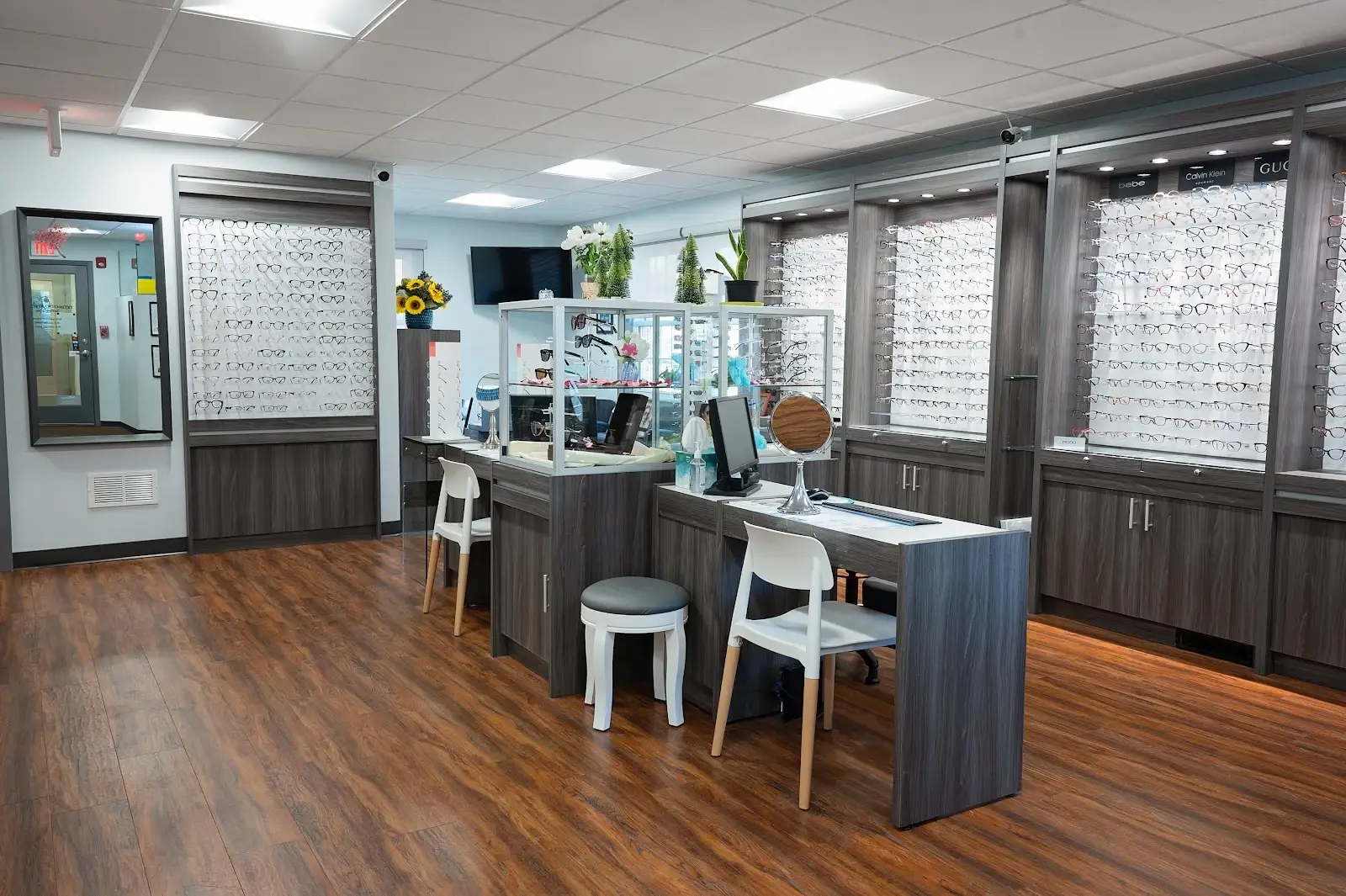 Andover Optometry on Central eyewear display.