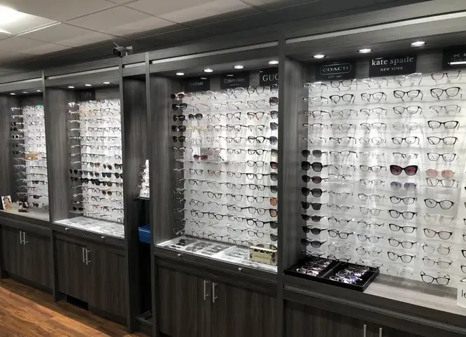 Eyewear display at Andover Optometry on Central.