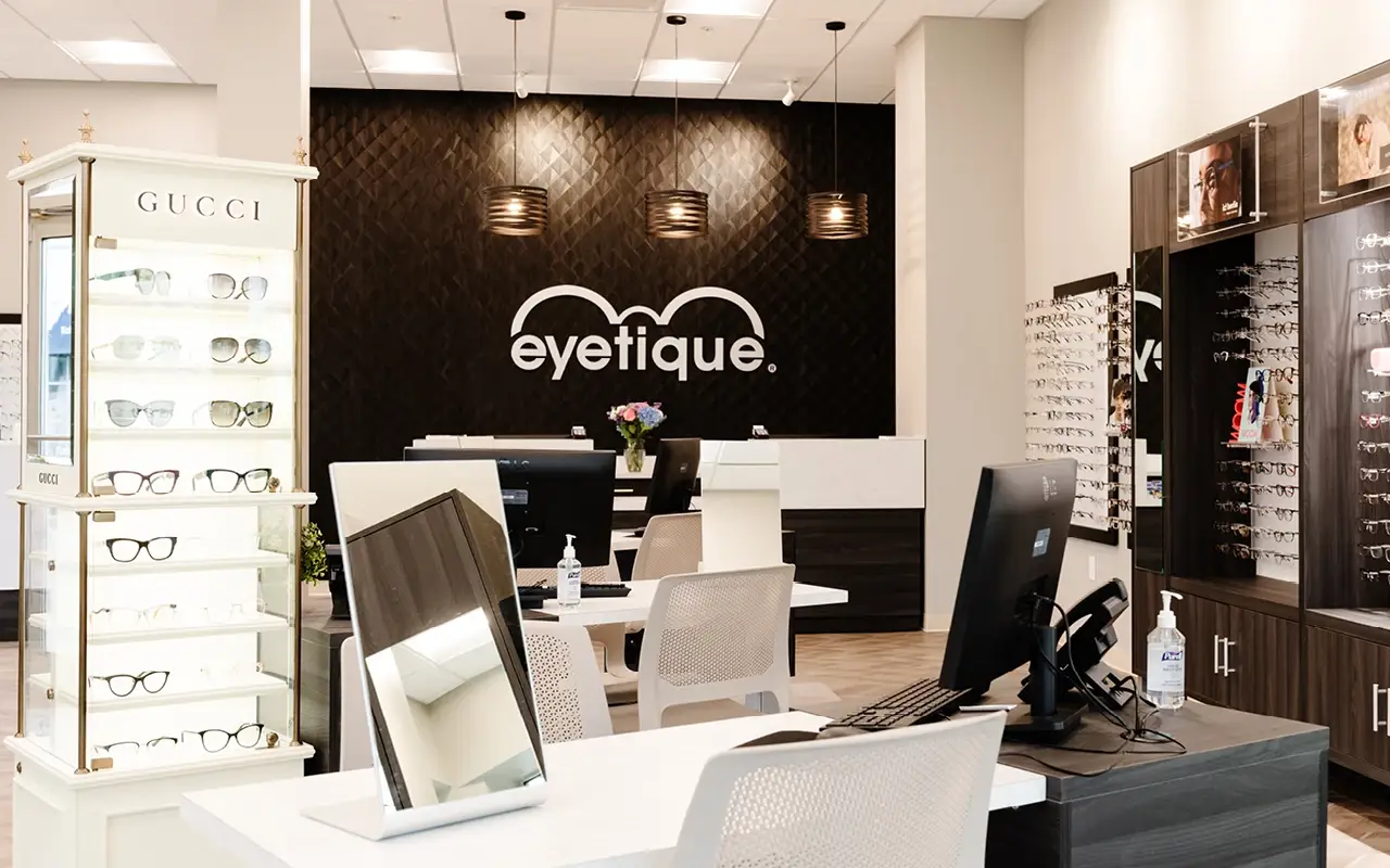 Dispensing table at Eyetique Wilkins