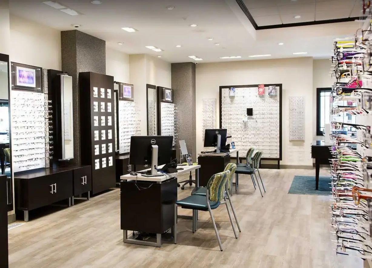 Eyewear display at Advanced EyeCare & Contact Lens Center - St. Charles 123 South Saginaw Street