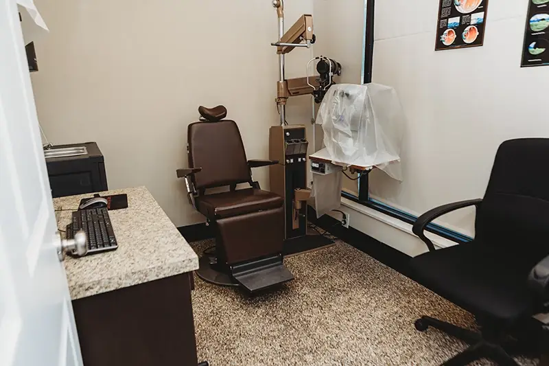 Exam room at Clarksville Eye Clinic