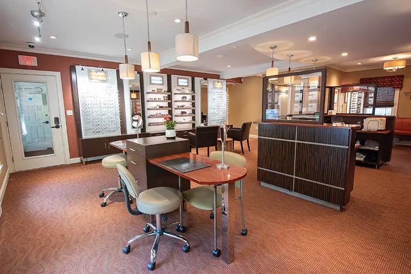 Medfield Eye Associates front desk.