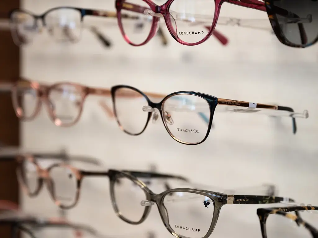 Designer frames inside Fulghum Optometry