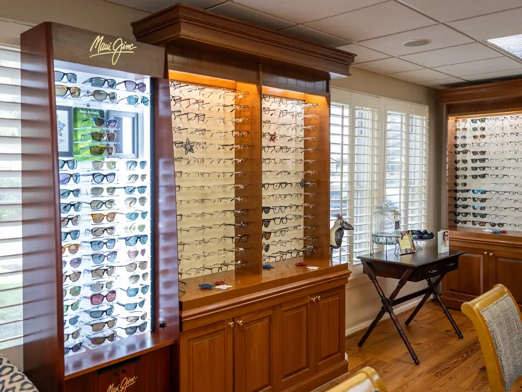 Eyewear display inside Fulghum Optometry