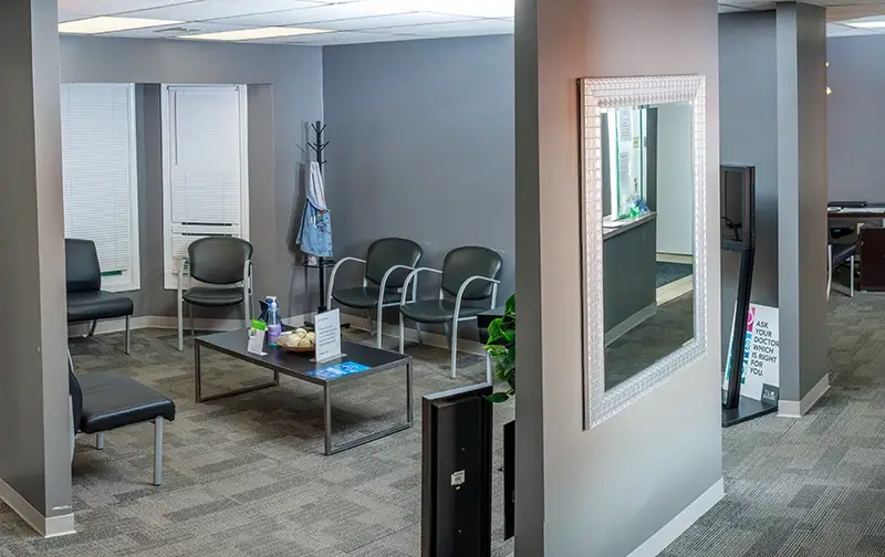 Waiting area inside Forniss Optometric