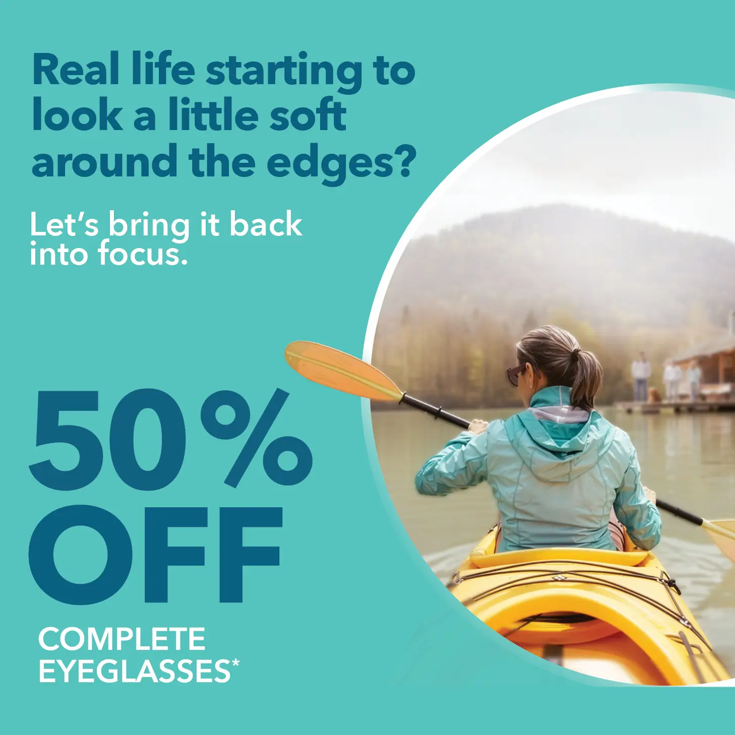 50% Off Complete Eyeglasses