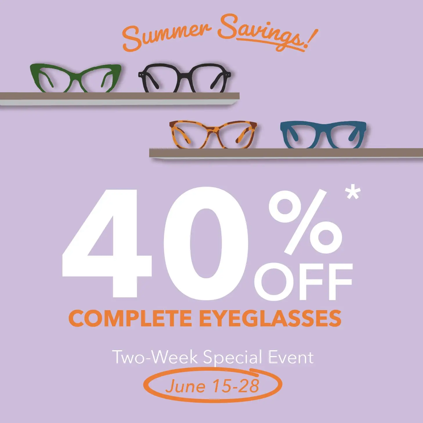 40 off summer savings