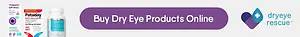 Advertisement for Dry Eye Products Online including Optase and Pataday, with a call to action to buy them online, and a logo for dryeye rescue.