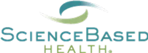 Science Based Health logo featuring a wave with a crescent moon in blue and green