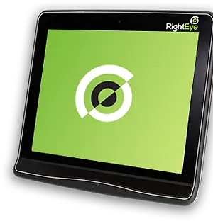 RightEye logo displayed on a tablet