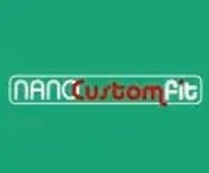 The logo for NAN Custom Fit displayed on a green background