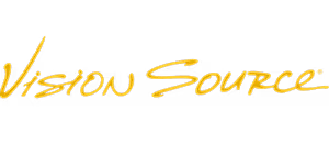 Vision Source logo in yellow on a black background