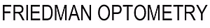 Friedman Optometry logo featuring the name in bold black letters on a white background