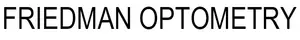 Friedman Optometry logo featuring the name in bold black letters on a white background
