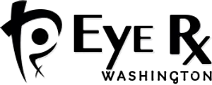 Washington Eye Associates logo featuring a stylized eye and the word Eye in a unique font with a gradient effect, along with the word Washington below it in a clean, sans-serif font