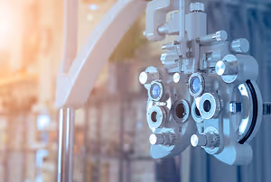 Eye test equipment in a medical facility