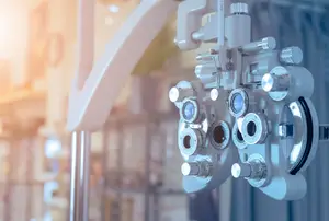 Eye test equipment in a medical facility