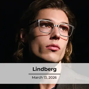 Lindberg wearing eyeglasses