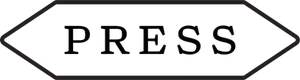 Press text in white with red accents on a black background