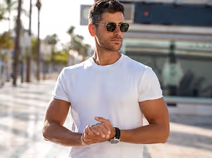 Man standing outside in sunglasses