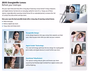 ZEISS EnergizeMe Lenses Refresh your tired eyes