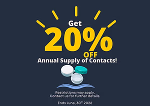 Get 20% off Annual Supply of Contacts!