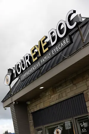 Exterior sign for Your Eye Doc Comprehensive Family Eyecare optometry practice