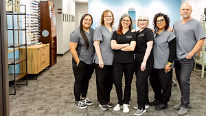Concord Eye Care staff pose for a photo in the optical shop