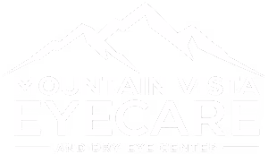 Mountan Vista Eye Care logo with stylized mountain graphic