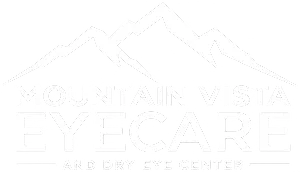 Mountan Vista Eye Care logo with stylized mountain graphic