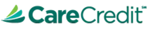 A green rectangle with a blue and green curved shape in the upper left corner