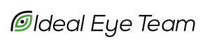 Ideal Eye Team logo with a green eye design and black text on a white background