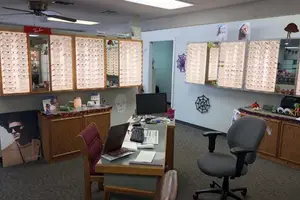 Cove Vision Interior with eye glasses on display
