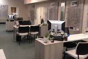 Esrly Vision Interior with eye glasses on display