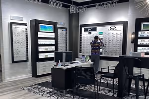 Kyle Vision Interior with eye glasses on display