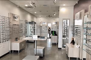 Manor Vision Interior with eye glasses on display