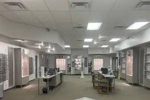 Wildflower Vision Interior with eye glasses on display