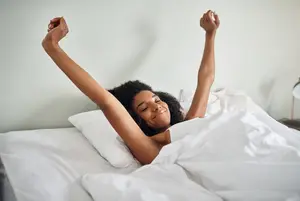 orthokeratology woman waking up